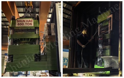 Shunhao Brand melamine molding machine weekly shipment