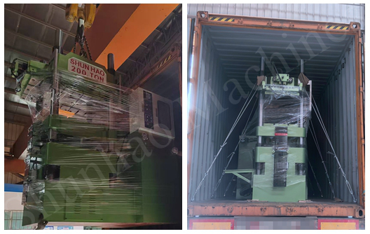 Expédition réussie d'une machine automatique de moulage de vaisselle en mélamine bicolore de l'usine Shunhao vers le Pakistan