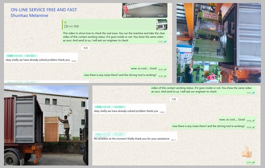 Usine Shunhao : machines de moulage et de préchauffage de mélamine