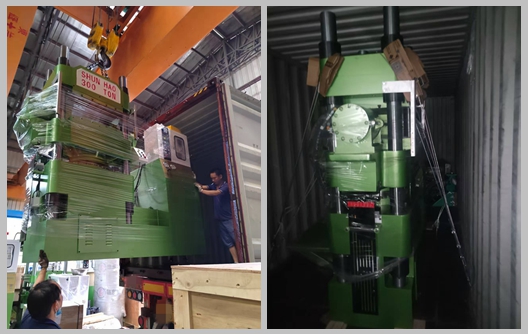 Expédition de machines de moulage de mélamine et de machines de préchauffage de 300 tonnes à 600 tonnes