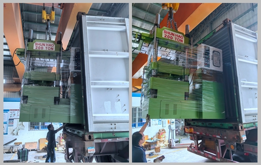 Expédition de la machine de moulage de vaisselle en mélamine Shunhao de 200 tonnes